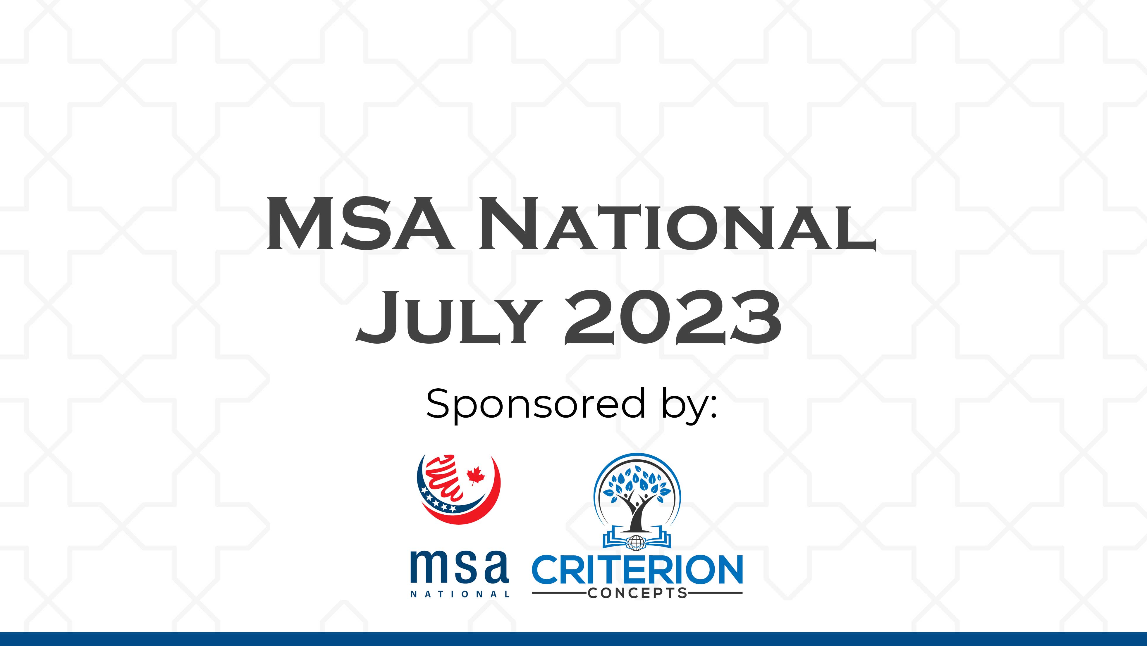 MSA National July 2023